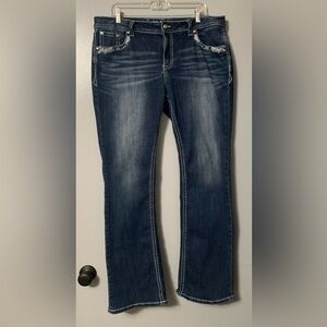 Grace in LA Dark Blue Boot Cut Jeans